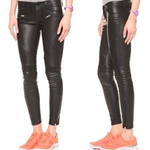 Blank NYC Vegan Leather Black Moto Pants 28